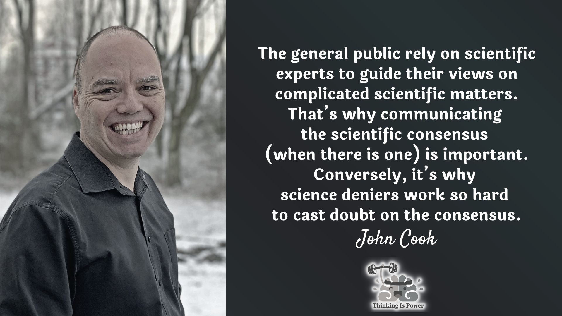 John Cook: The general public rely on scientific experts to guide their views on complicated scientific matters. That’s why communicating the scientific consensus (when there is one) is important. Conversely, it’s why science deniers work so hard to cast doubt on the consensus.