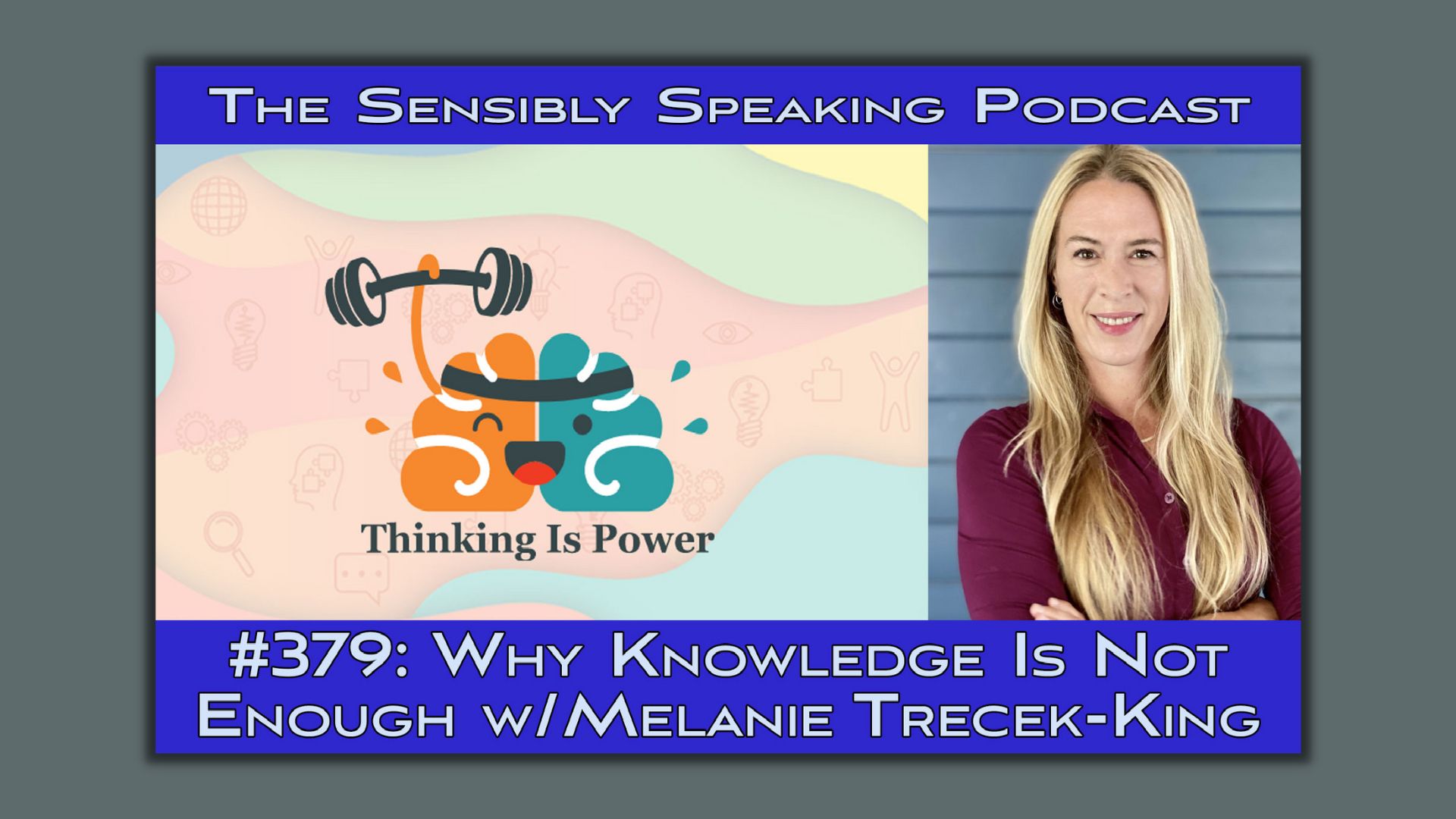 Melanie Trecek-King from Thinking Is Power on the Sensibly Speaking Podcast with Chris Shelton. Episode 379: Why knowledge is not enough.